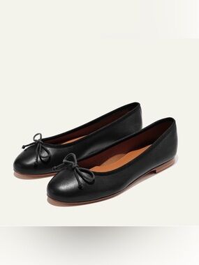 Margaux demi flats in nappa black 41.5